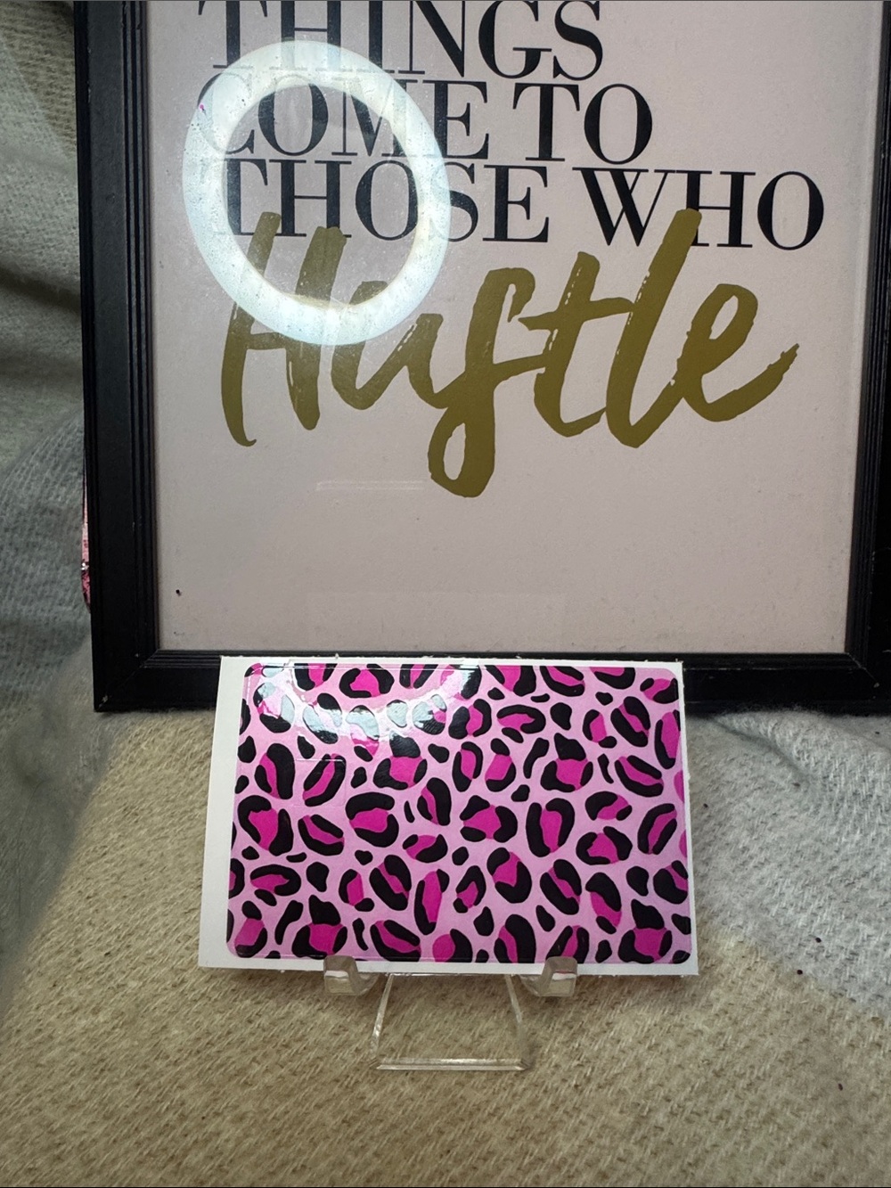 Pink Leopard Print Card Skin